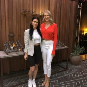 & Other Stories red/orange crop top